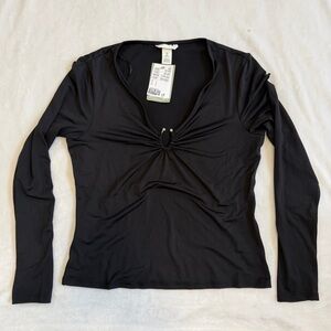 H&M Black Long Sleeve Women's Top